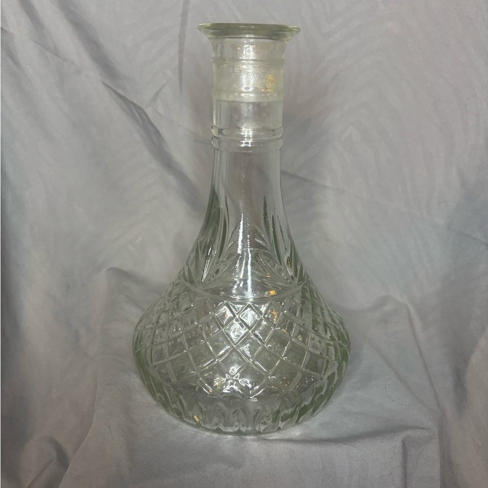 Morgen David 1980 Crystal Glass Etched Decanter